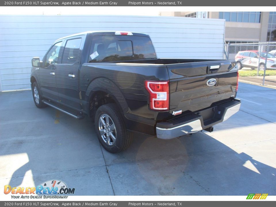 2020 Ford F150 XLT SuperCrew Agate Black / Medium Earth Gray Photo #6