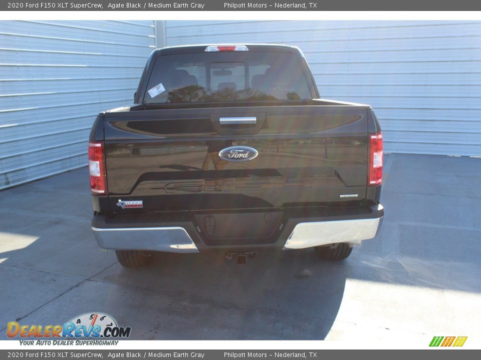 2020 Ford F150 XLT SuperCrew Agate Black / Medium Earth Gray Photo #7