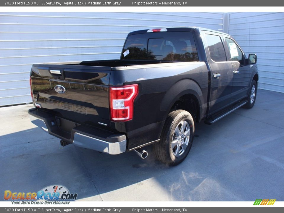 2020 Ford F150 XLT SuperCrew Agate Black / Medium Earth Gray Photo #8