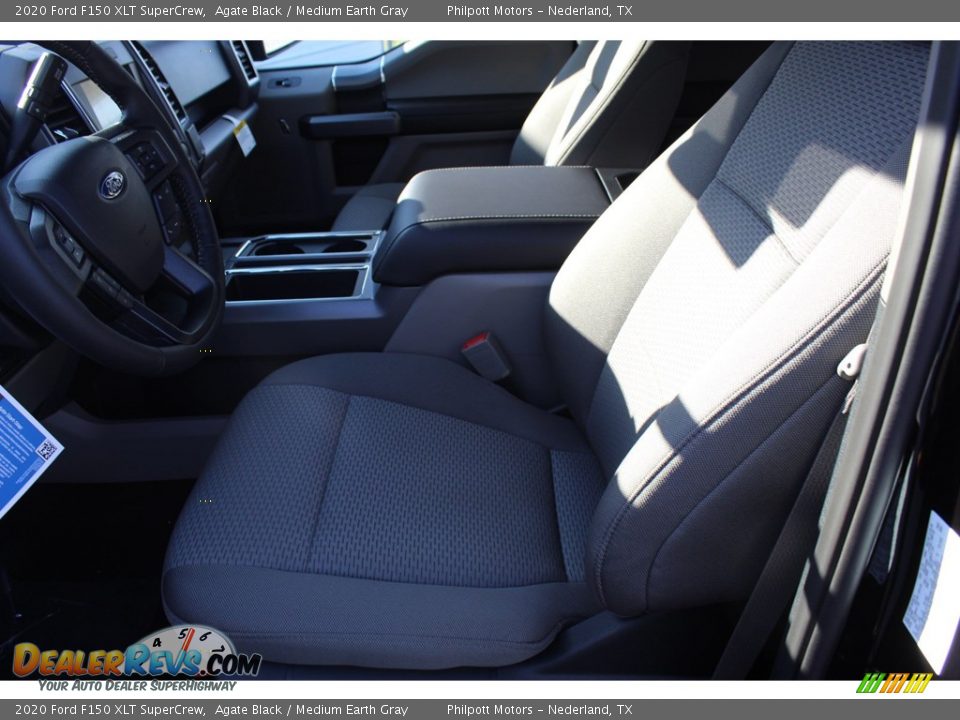 2020 Ford F150 XLT SuperCrew Agate Black / Medium Earth Gray Photo #10