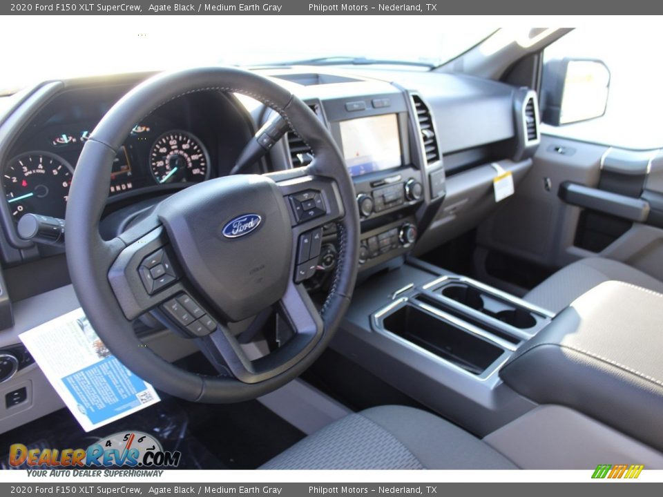 2020 Ford F150 XLT SuperCrew Agate Black / Medium Earth Gray Photo #11
