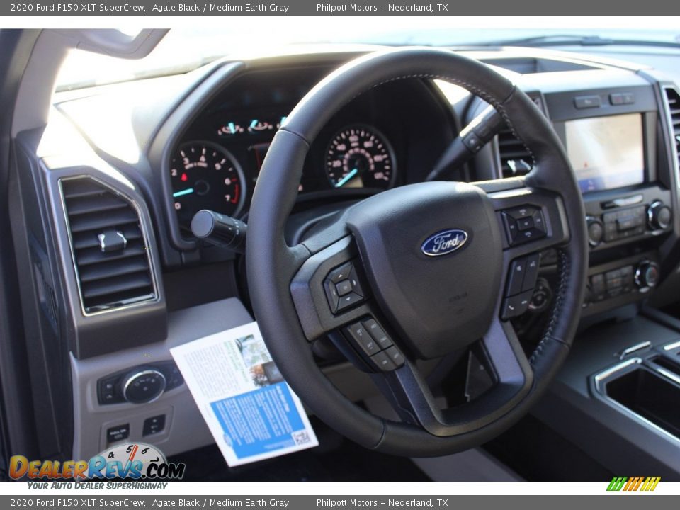 2020 Ford F150 XLT SuperCrew Agate Black / Medium Earth Gray Photo #12
