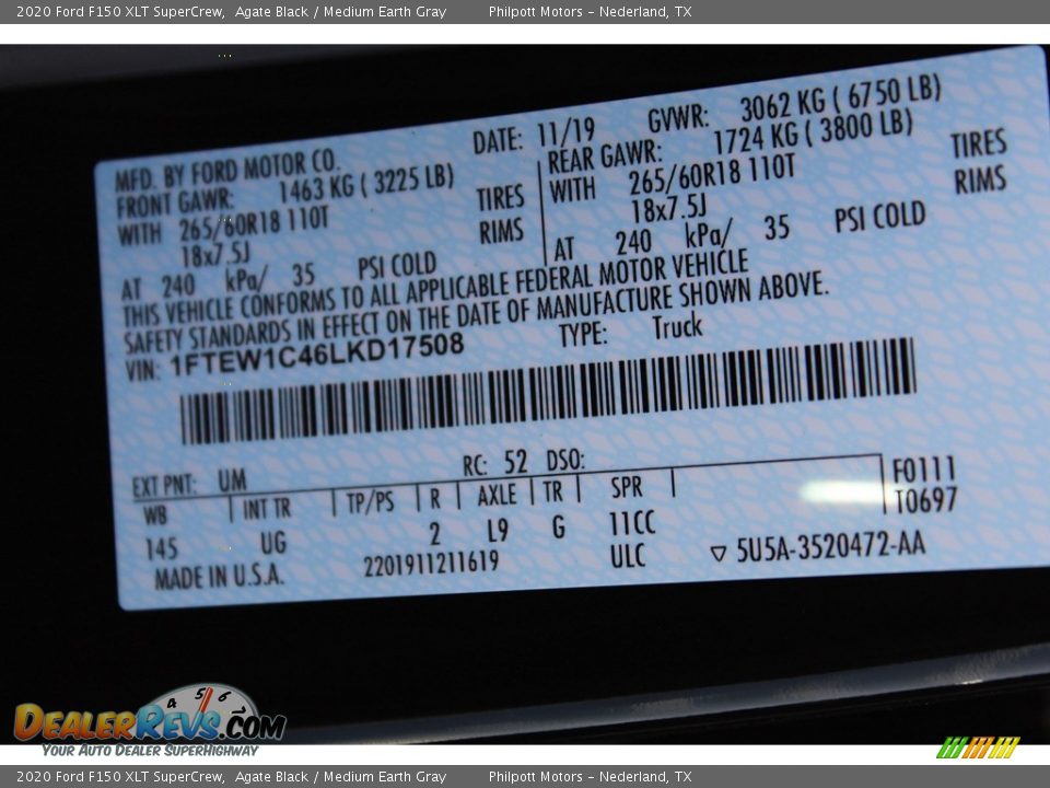 2020 Ford F150 XLT SuperCrew Agate Black / Medium Earth Gray Photo #23