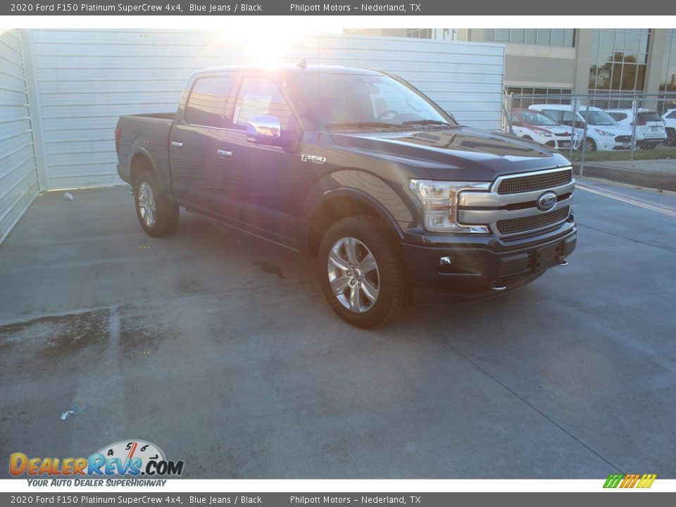 2020 Ford F150 Platinum SuperCrew 4x4 Blue Jeans / Black Photo #2