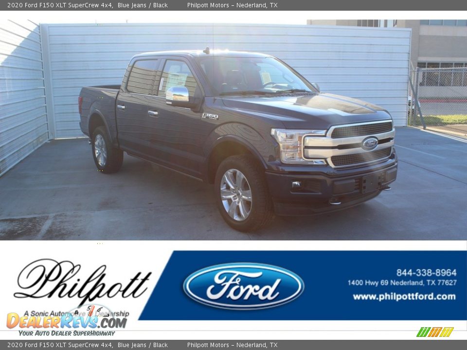 2020 Ford F150 XLT SuperCrew 4x4 Blue Jeans / Black Photo #1