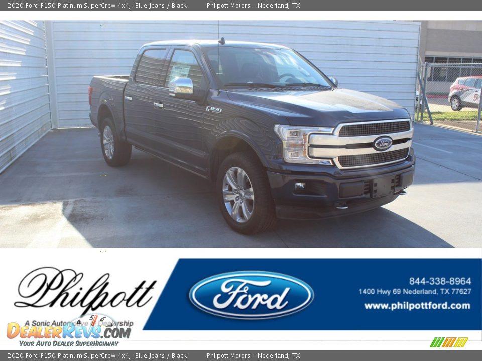 2020 Ford F150 Platinum SuperCrew 4x4 Blue Jeans / Black Photo #1