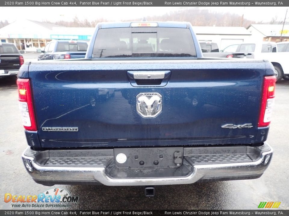 2020 Ram 1500 Big Horn Crew Cab 4x4 Patriot Blue Pearl / Light Frost Beige/Black Photo #4