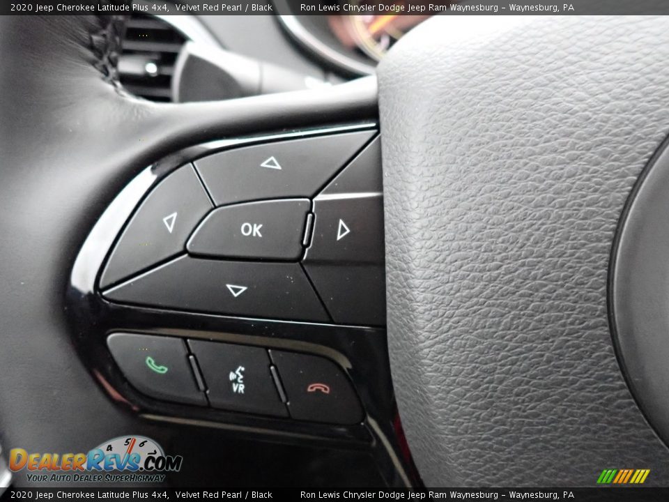 2020 Jeep Cherokee Latitude Plus 4x4 Velvet Red Pearl / Black Photo #17