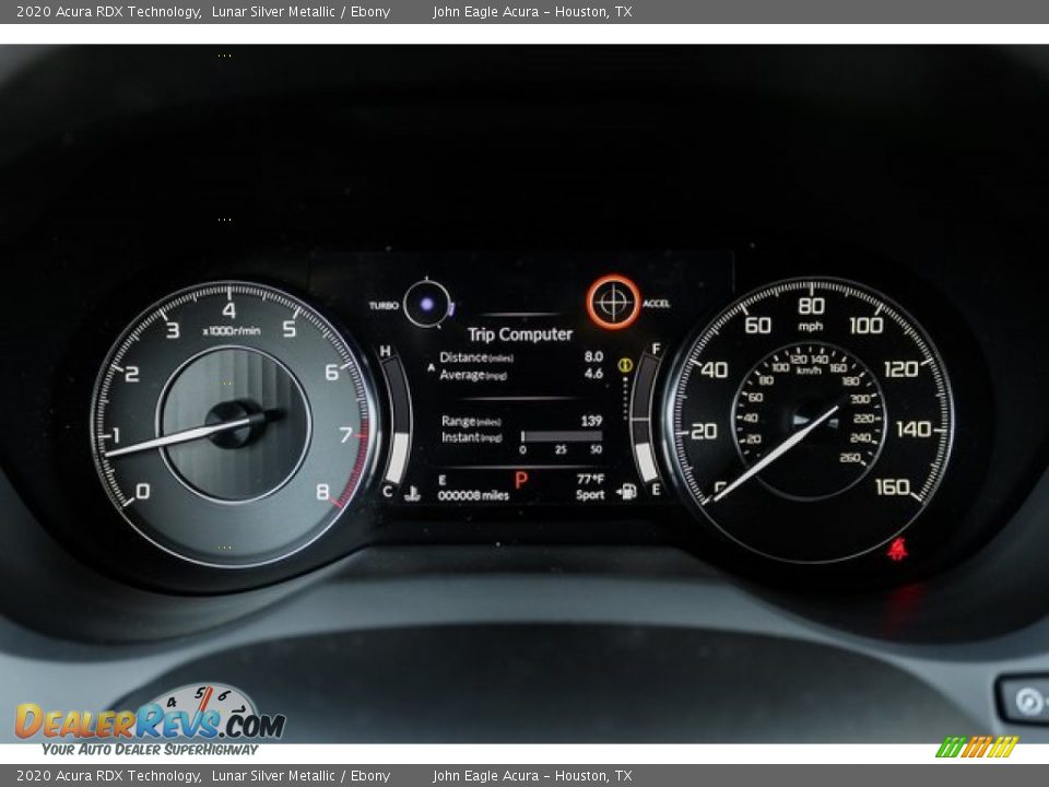 2020 Acura RDX Technology Lunar Silver Metallic / Ebony Photo #33