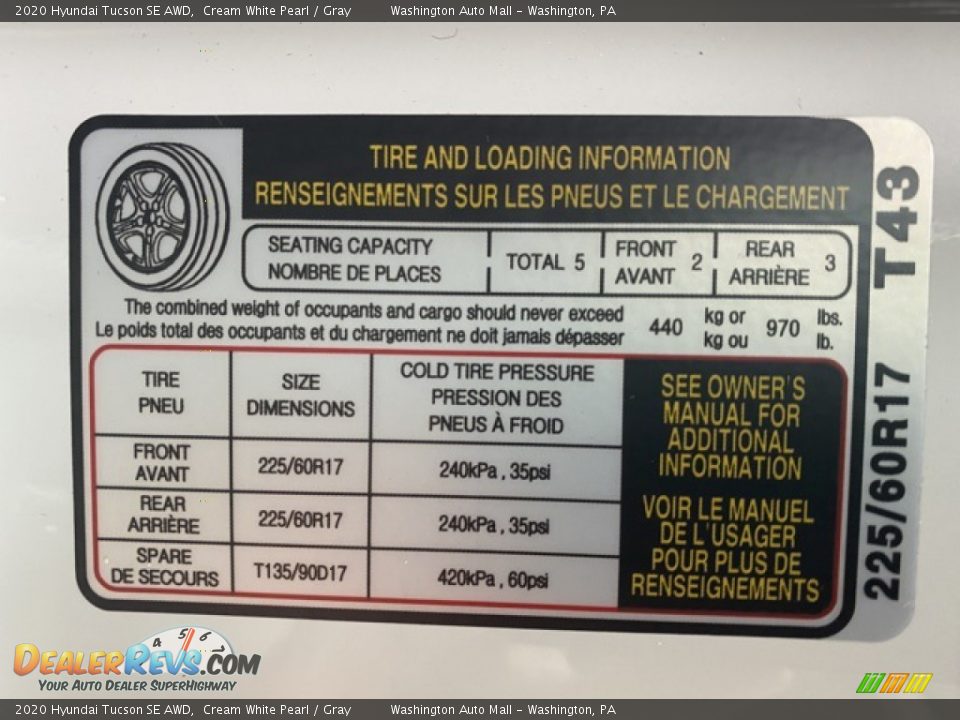 2020 Hyundai Tucson SE AWD Cream White Pearl / Gray Photo #9