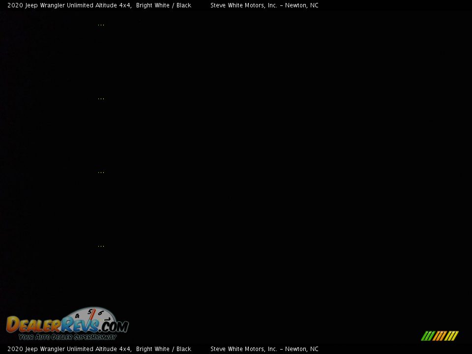 2020 Jeep Wrangler Unlimited Altitude 4x4 Bright White / Black Photo #32