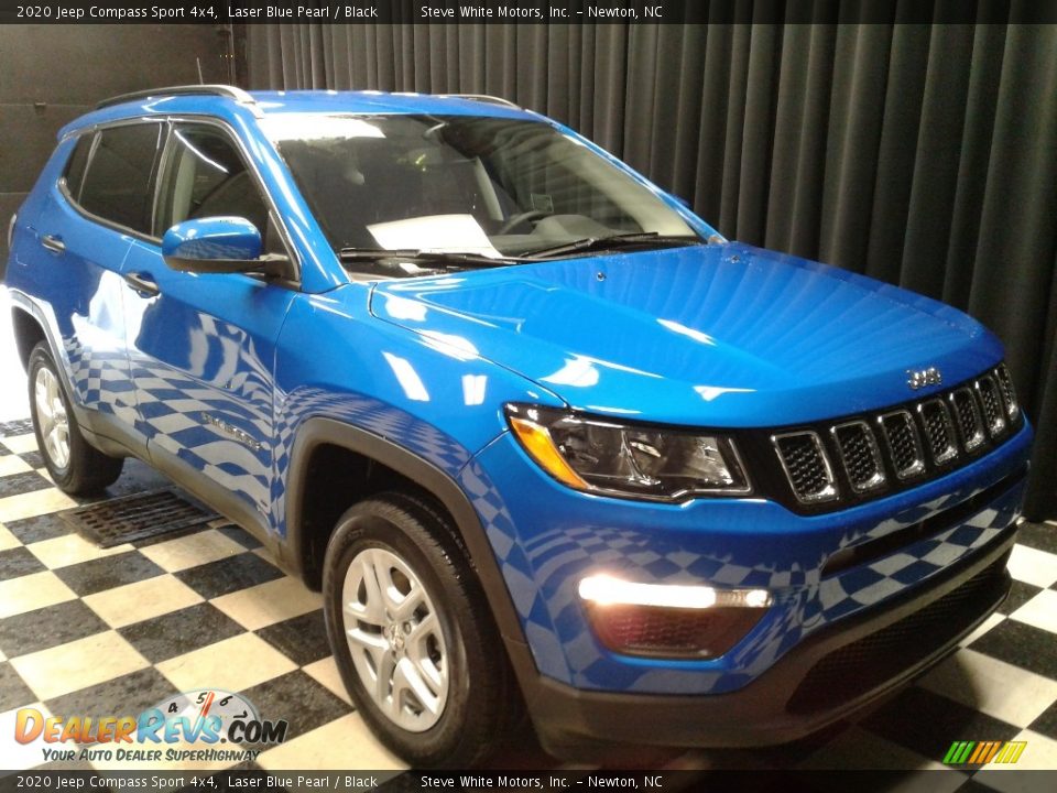 2020 Jeep Compass Sport 4x4 Laser Blue Pearl / Black Photo #7