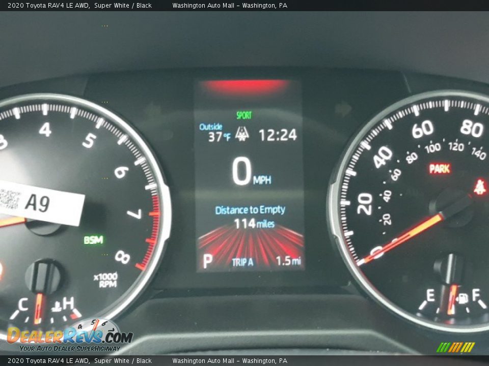 2020 Toyota RAV4 LE AWD Super White / Black Photo #20