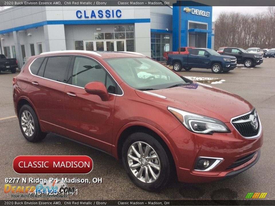 2020 Buick Envision Essence AWD Chili Red Metallic / Ebony Photo #1