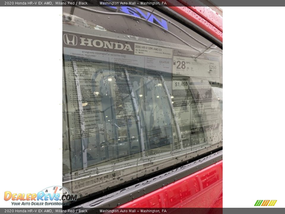 2020 Honda HR-V EX AWD Milano Red / Black Photo #15