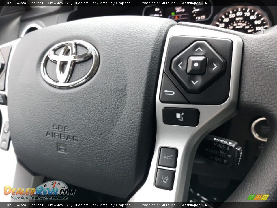 2020 Toyota Tundra SR5 CrewMax 4x4 Midnight Black Metallic / Graphite Photo #7