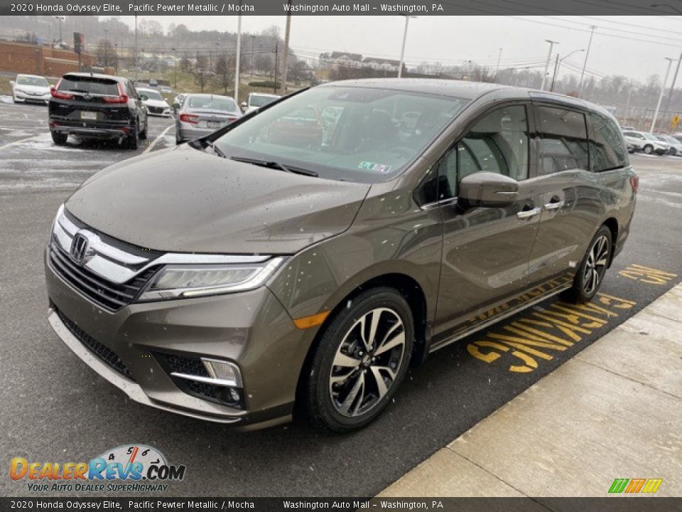 2020 Honda Odyssey Elite Pacific Pewter Metallic / Mocha Photo #4