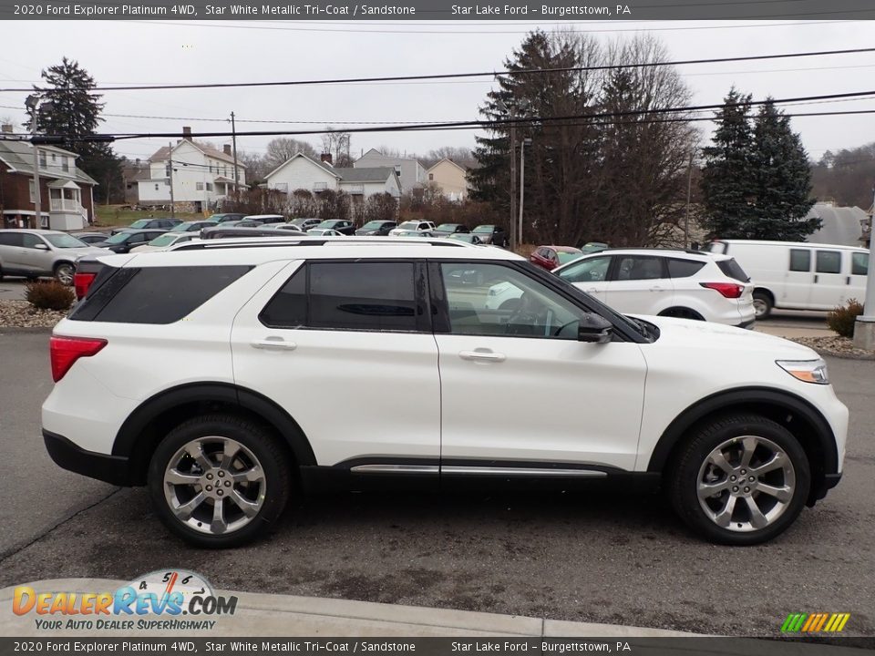 Star White Metallic Tri-Coat 2020 Ford Explorer Platinum 4WD Photo #4