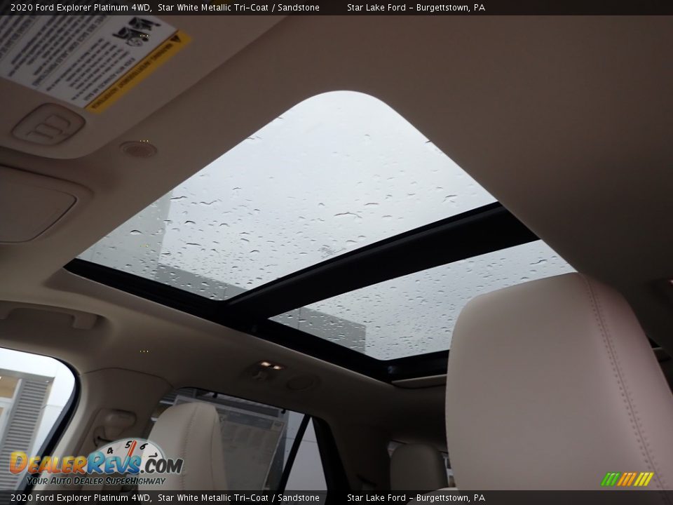 2020 Ford Explorer Platinum 4WD Star White Metallic Tri-Coat / Sandstone Photo #11
