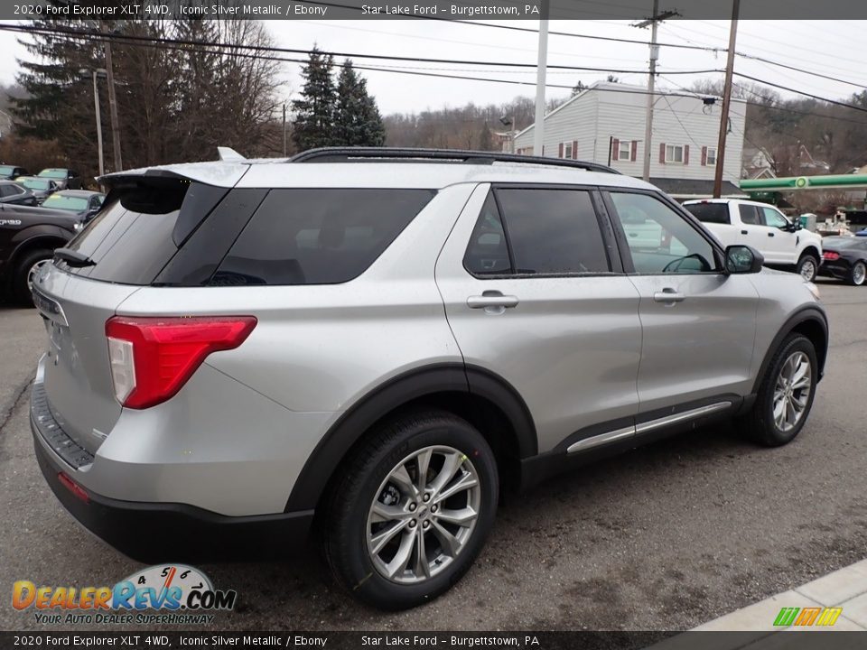 2020 Ford Explorer XLT 4WD Iconic Silver Metallic / Ebony Photo #5