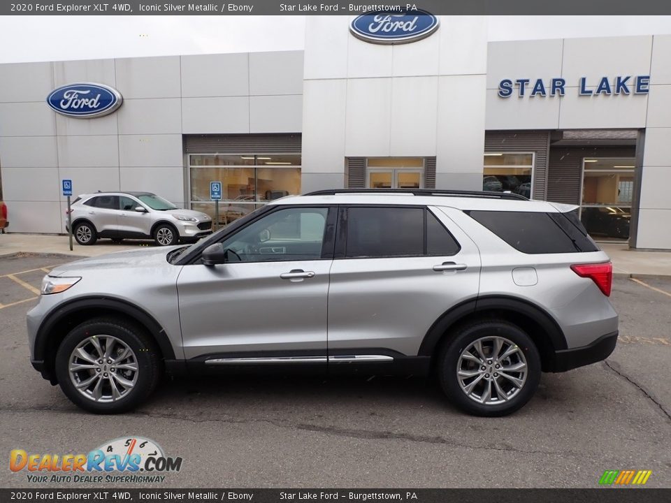 2020 Ford Explorer XLT 4WD Iconic Silver Metallic / Ebony Photo #9