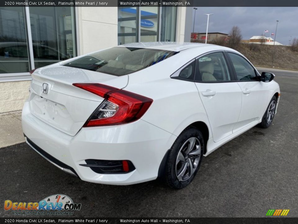 2020 Honda Civic LX Sedan Platinum White Pearl / Ivory Photo #7