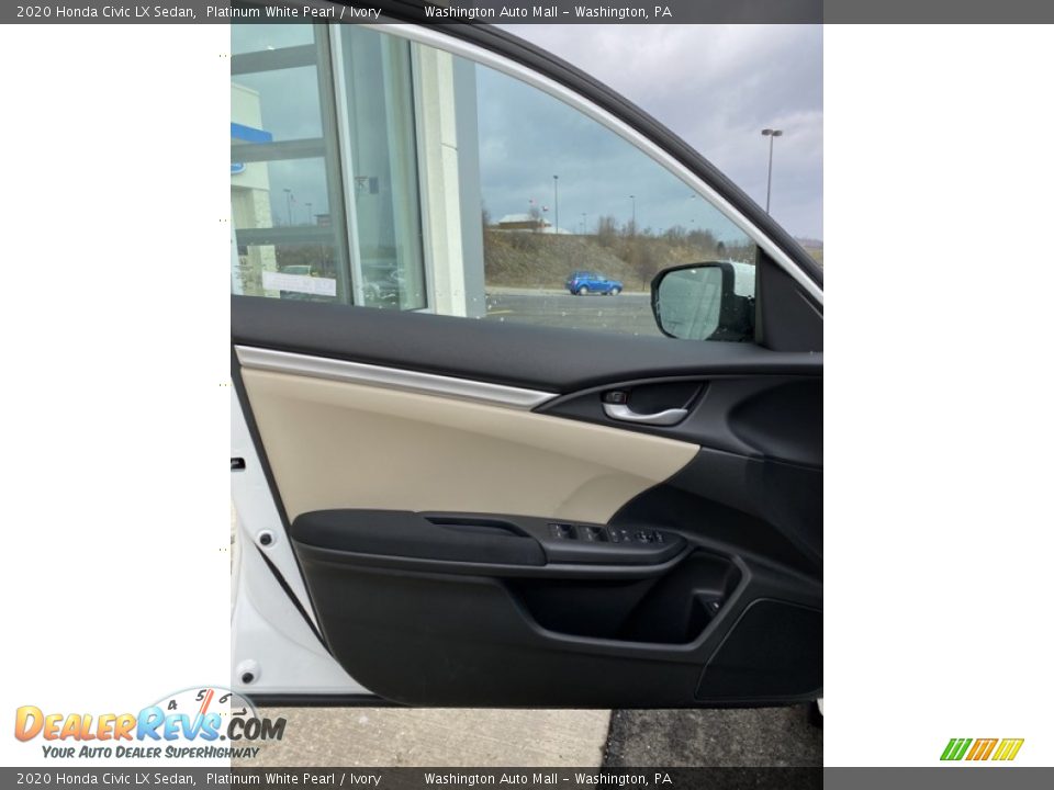 2020 Honda Civic LX Sedan Platinum White Pearl / Ivory Photo #10
