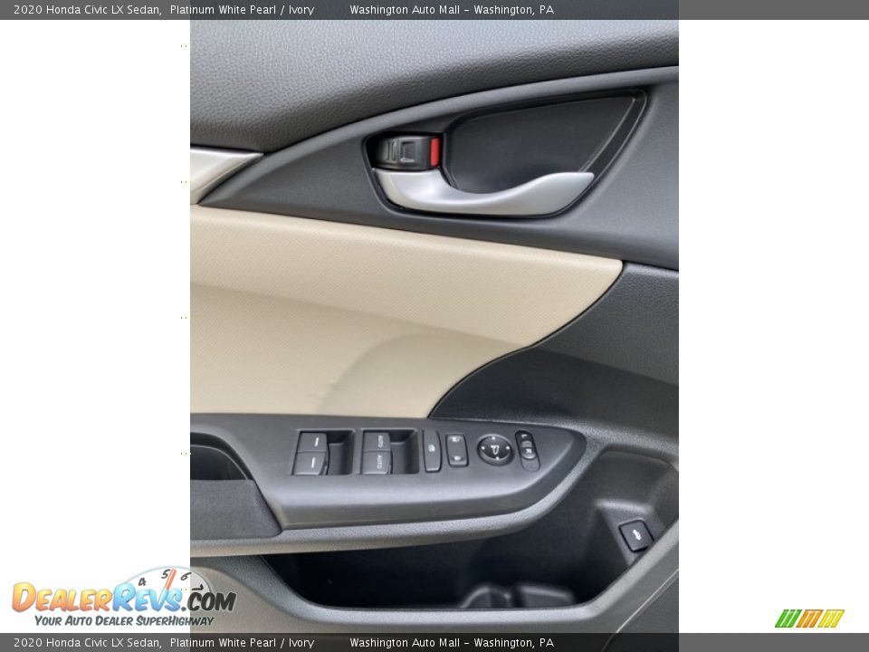 2020 Honda Civic LX Sedan Platinum White Pearl / Ivory Photo #11