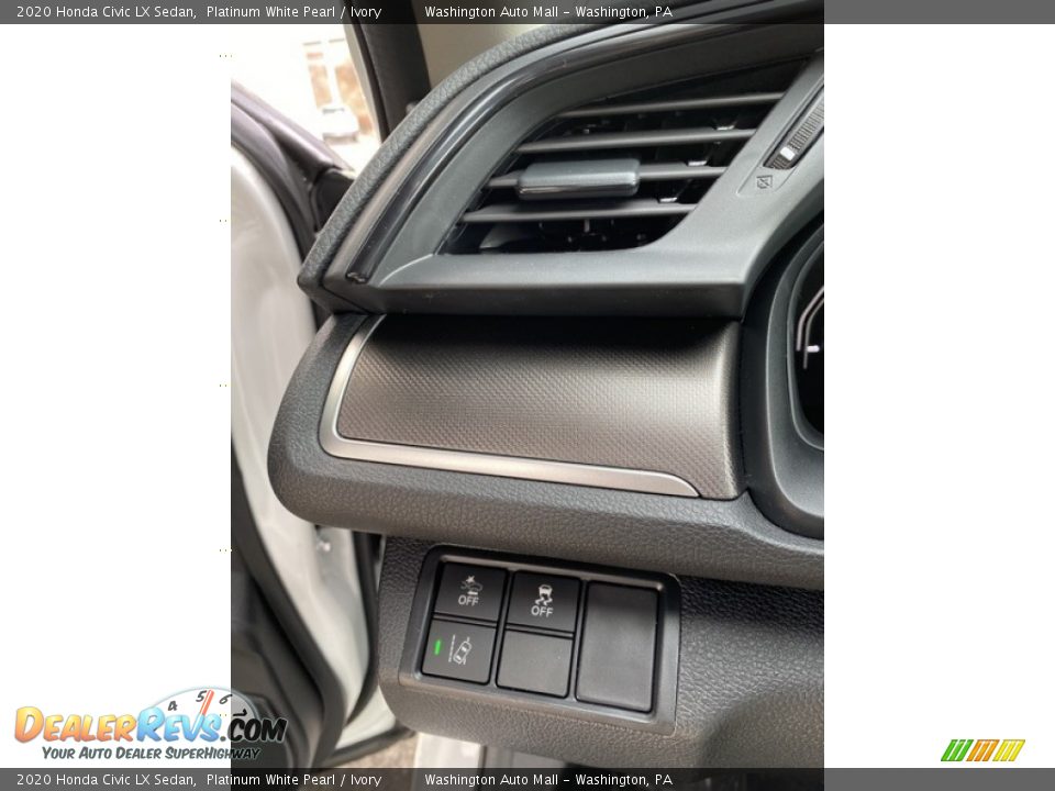 2020 Honda Civic LX Sedan Platinum White Pearl / Ivory Photo #12