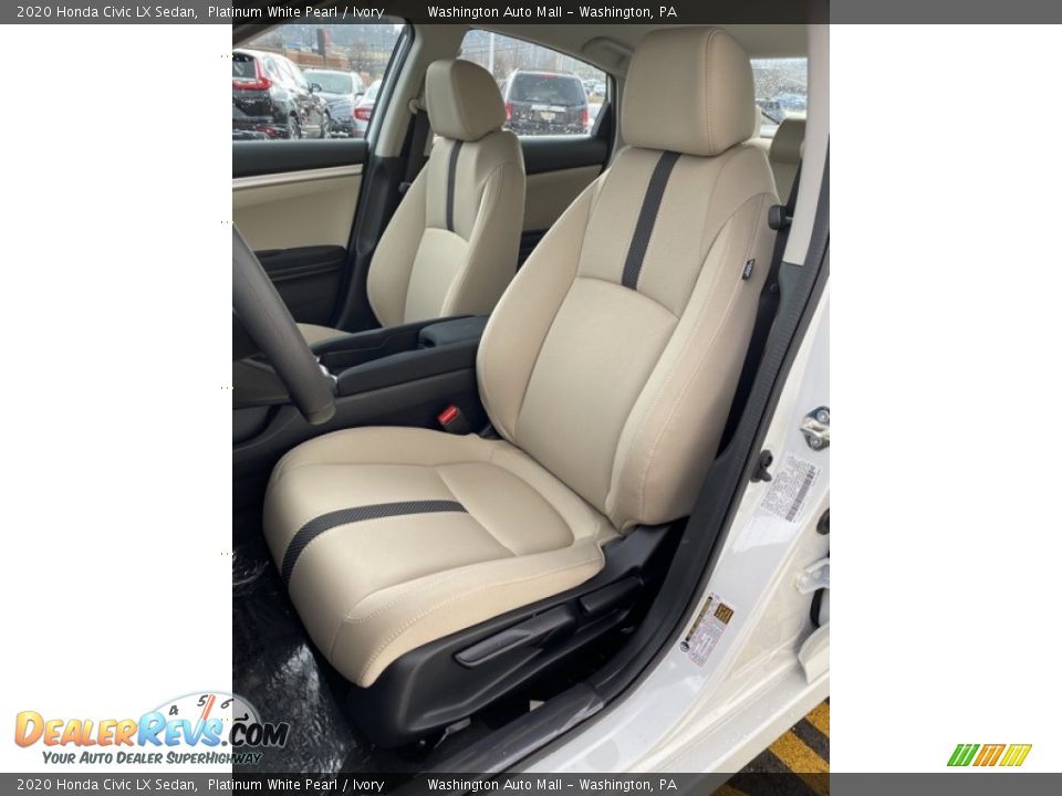 2020 Honda Civic LX Sedan Platinum White Pearl / Ivory Photo #14
