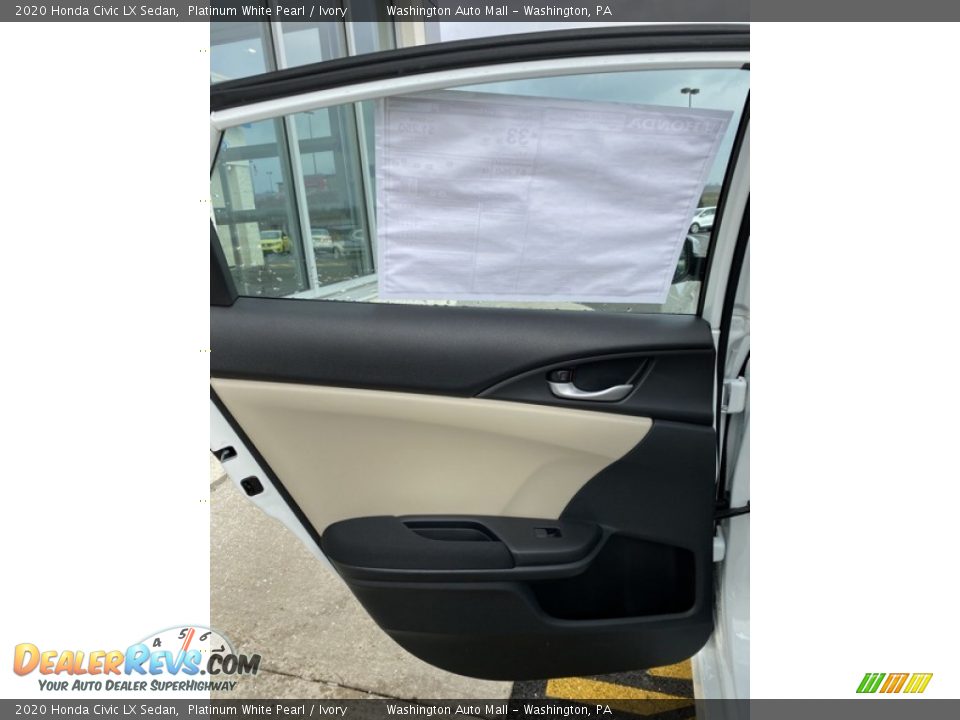 2020 Honda Civic LX Sedan Platinum White Pearl / Ivory Photo #16
