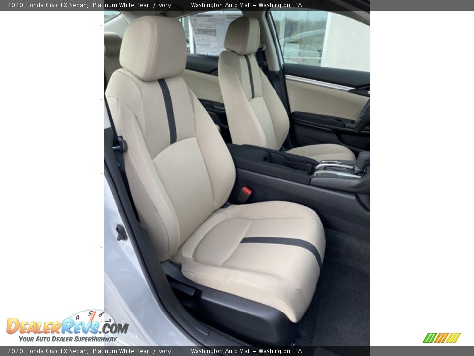 2020 Honda Civic LX Sedan Platinum White Pearl / Ivory Photo #23