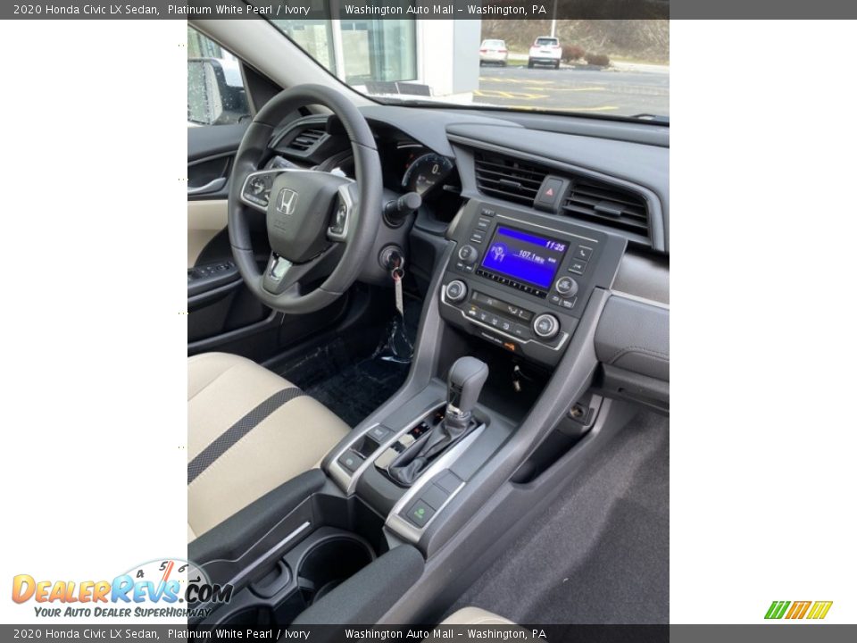 2020 Honda Civic LX Sedan Platinum White Pearl / Ivory Photo #24