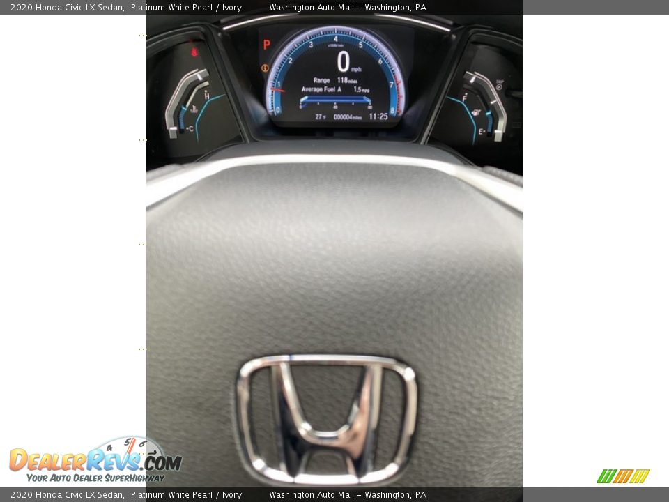 2020 Honda Civic LX Sedan Platinum White Pearl / Ivory Photo #26