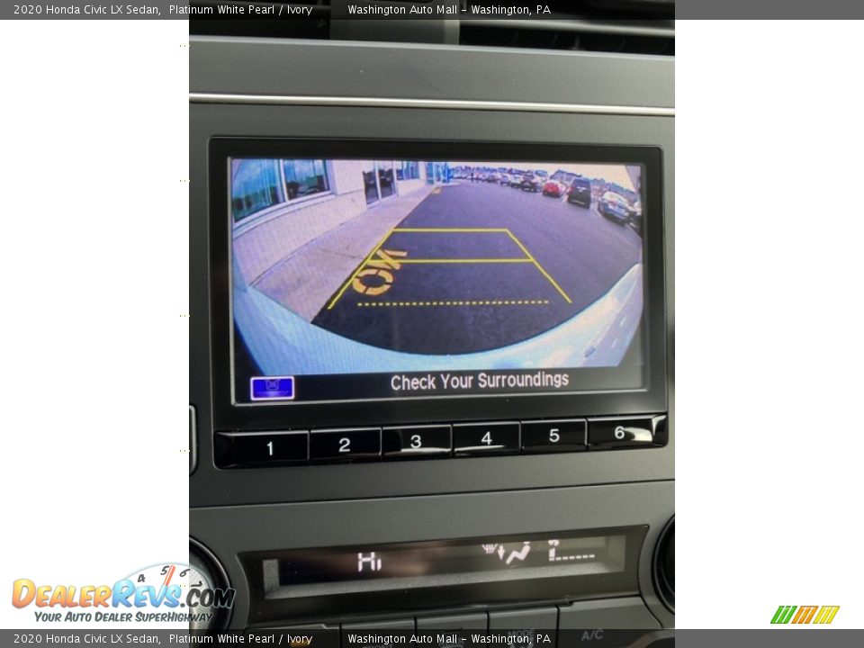 2020 Honda Civic LX Sedan Platinum White Pearl / Ivory Photo #28