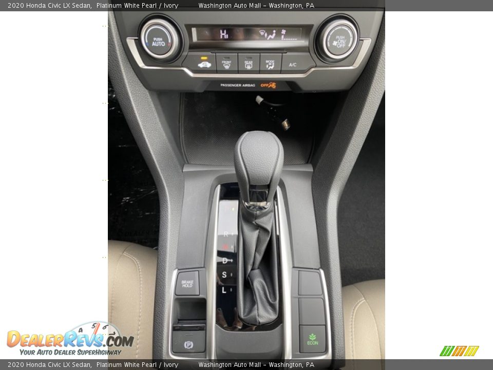 2020 Honda Civic LX Sedan Platinum White Pearl / Ivory Photo #29