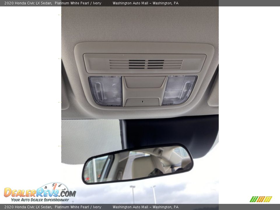 2020 Honda Civic LX Sedan Platinum White Pearl / Ivory Photo #32