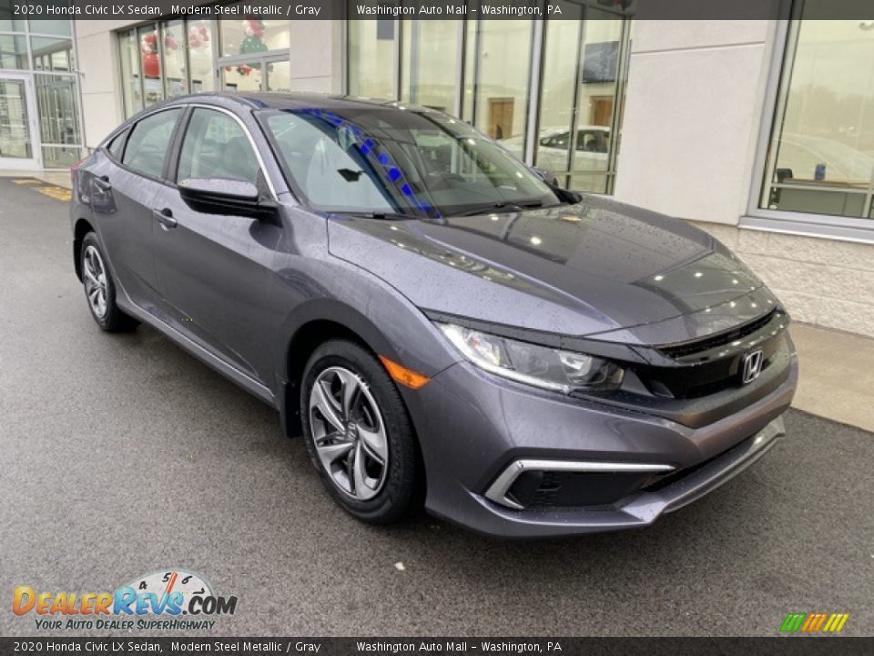 2020 Honda Civic LX Sedan Modern Steel Metallic / Gray Photo #2