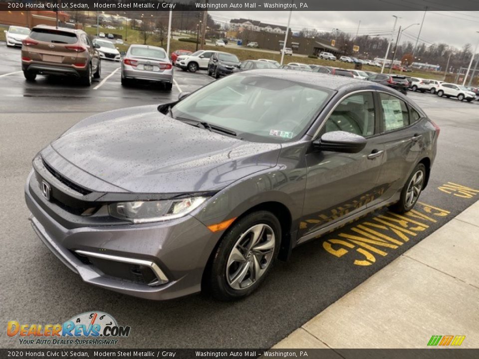 2020 Honda Civic LX Sedan Modern Steel Metallic / Gray Photo #4