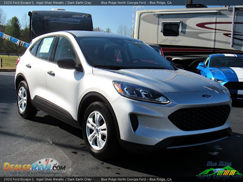 2020 Ford Escape S Ingot Silver Metallic / Dark Earth Gray Photo #7