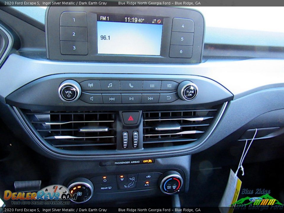 2020 Ford Escape S Ingot Silver Metallic / Dark Earth Gray Photo #20