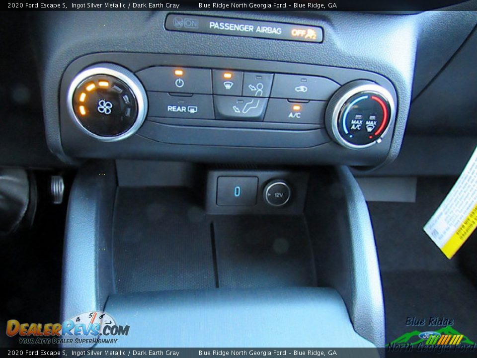 2020 Ford Escape S Ingot Silver Metallic / Dark Earth Gray Photo #22