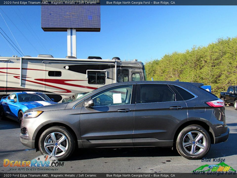 2020 Ford Edge Titanium AWD Magnetic Metallic / Soft Ceramic Photo #2