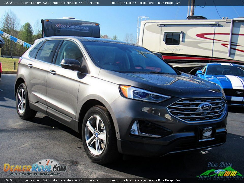 2020 Ford Edge Titanium AWD Magnetic Metallic / Soft Ceramic Photo #7