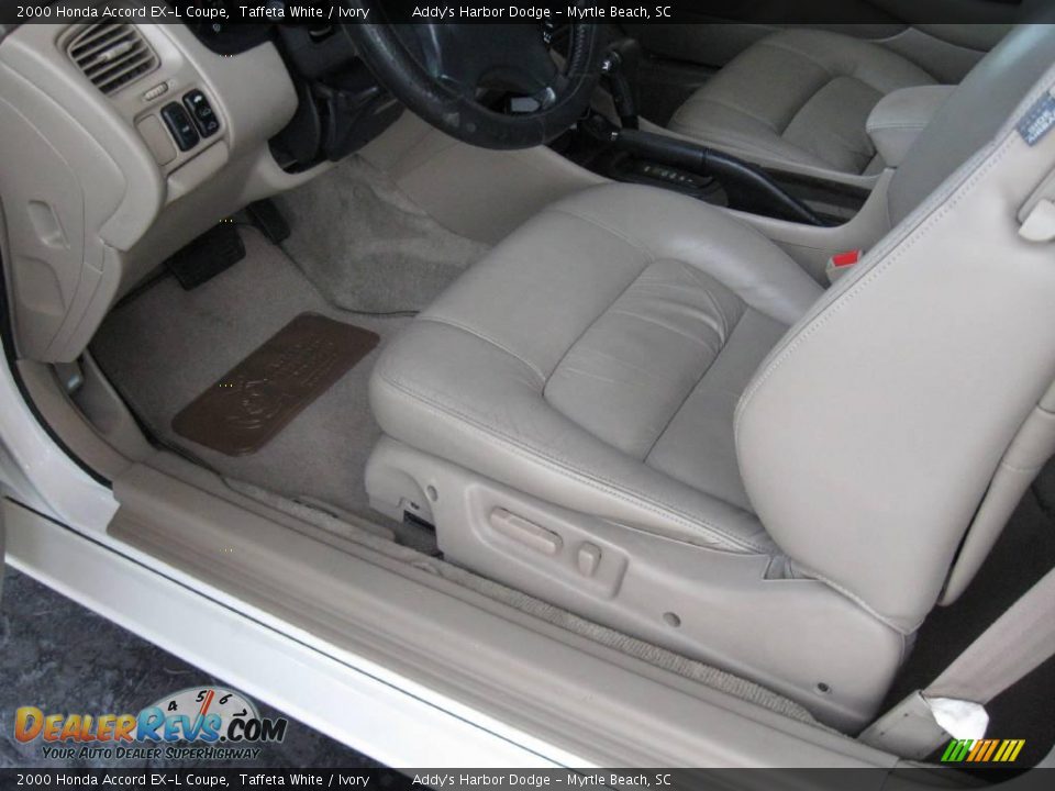 2000 Honda Accord EX-L Coupe Taffeta White / Ivory Photo #12