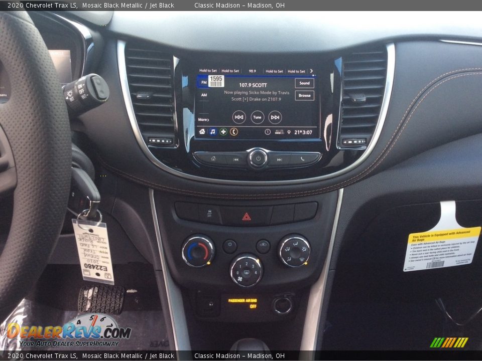 2020 Chevrolet Trax LS Mosaic Black Metallic / Jet Black Photo #13