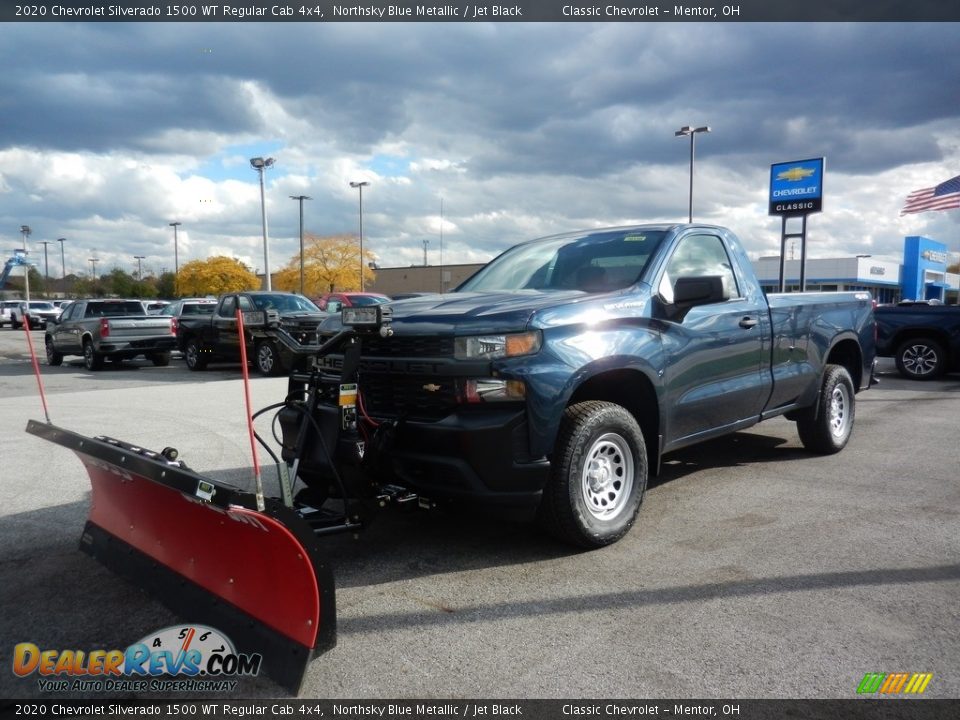 2020 Chevrolet Silverado 1500 WT Regular Cab 4x4 Northsky Blue Metallic / Jet Black Photo #1