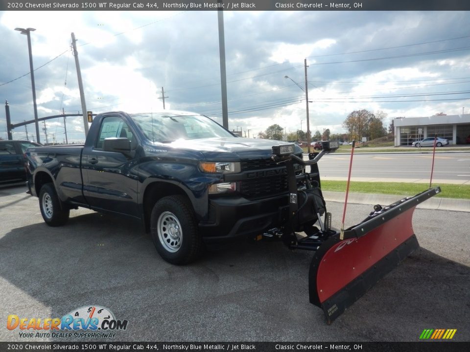 2020 Chevrolet Silverado 1500 WT Regular Cab 4x4 Northsky Blue Metallic / Jet Black Photo #3