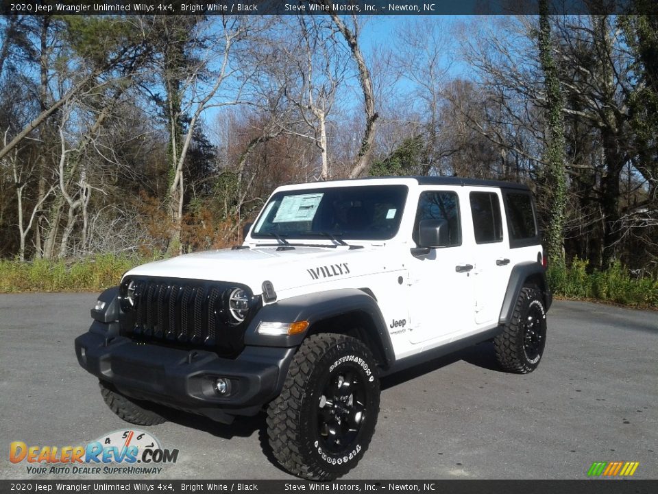 2020 Jeep Wrangler Unlimited Willys 4x4 Bright White / Black Photo #3