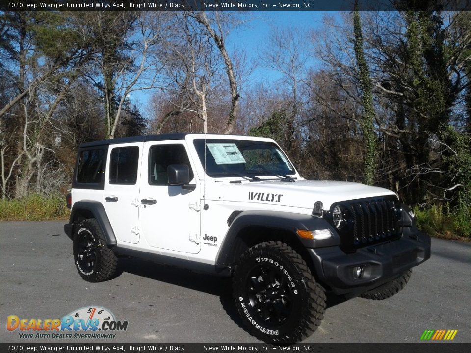 2020 Jeep Wrangler Unlimited Willys 4x4 Bright White / Black Photo #5